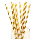 Gold & White Biodegradable Paper Straws
